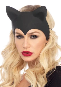 Leg Avenue A2756 Molded Cat Ear Mask Black - Picture 1 of 1