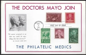 1251 Hammond Card Combo FDC - The Doctors Mayo Join the Philatelic Medics - Picture 1 of 1