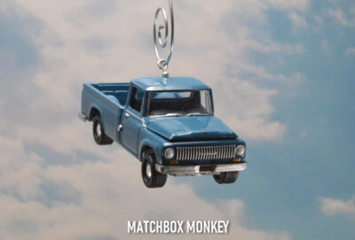 Blue 1965 International 1200 Pickup Truck Custom Christmas Ornament 1/64 Adorno - Image 1 of 4