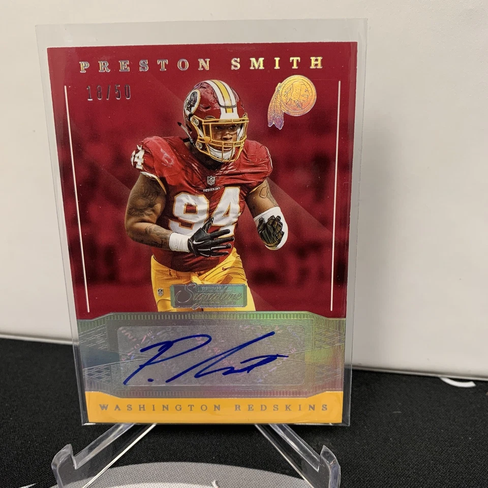PRESTON SMITH 2016 DONRUSS SIGNATURE SERIES REDSKINS PACKERS AUTO #D /50 - Image 1 of 2