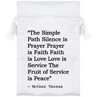 Religion Mother Teresa Quote Satin Drawstring Bag/Pouch (SB130842)