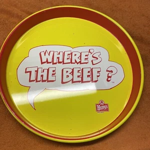 S•Vintage 1984 Wendy's "Where's The Beef?" Serving Tray 14" Shiny Cheinco USA - Picture 1 of 3