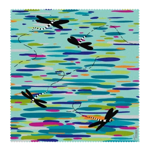 Pylones Mikrofaser Körpertuch Reflexion 30864 30x60" grün blau Libelle französisch - Bild 1 von 2