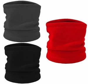 Neck Warmer Polar Fleece Face Masks Thermal Bandana Winter Snood Scarf Multi use - Picture 1 of 3