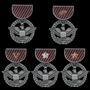 AIR FORCE COMBAT ACTION MEDAL RIBBON LAPEL USAF ANG WAR WITH ATTACHMENT OPTIONS - Picture 1 of 11