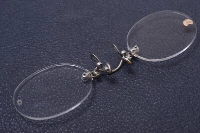 ✅ ANTIGUA APLICACIÓN GAFAS NARIZ LECTURA PINCH, PINCE NEZ. +1,5 DIOPTRÍAS Foto 1 de 3