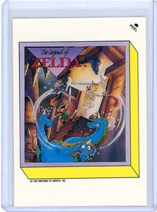 1989 O-PEE-CHEE OPC Nintendo Series 2 #39 "LINK/ZELDA" PEGATINA BORDE BLANCO - Imagen 1 de 2