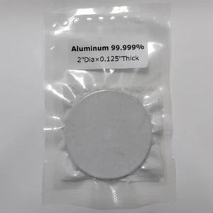 Aluminum Sputtering Target 2"diameter×0.125" thick 99.999% with COA - Picture 1 of 2