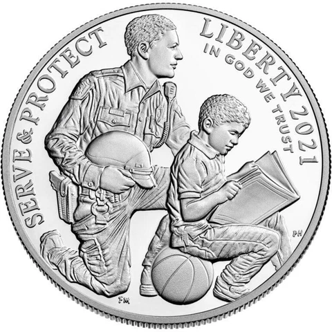 2021-P, Law Enforcement Memorial & Museum Commemorative, Proof Silver Dollar Cover