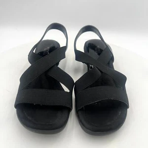 Mootsies Tootsies Idair schwarze Fersenriemen-Sandale mit Keilabsatz Größe 8 - Bild 1 von 11