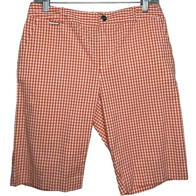 Pantalones Cortos Lauren Ralph Lauren 100% Algodón Guinga Golf Exterior 11" Entrepierna 4 Foto 1 de 4