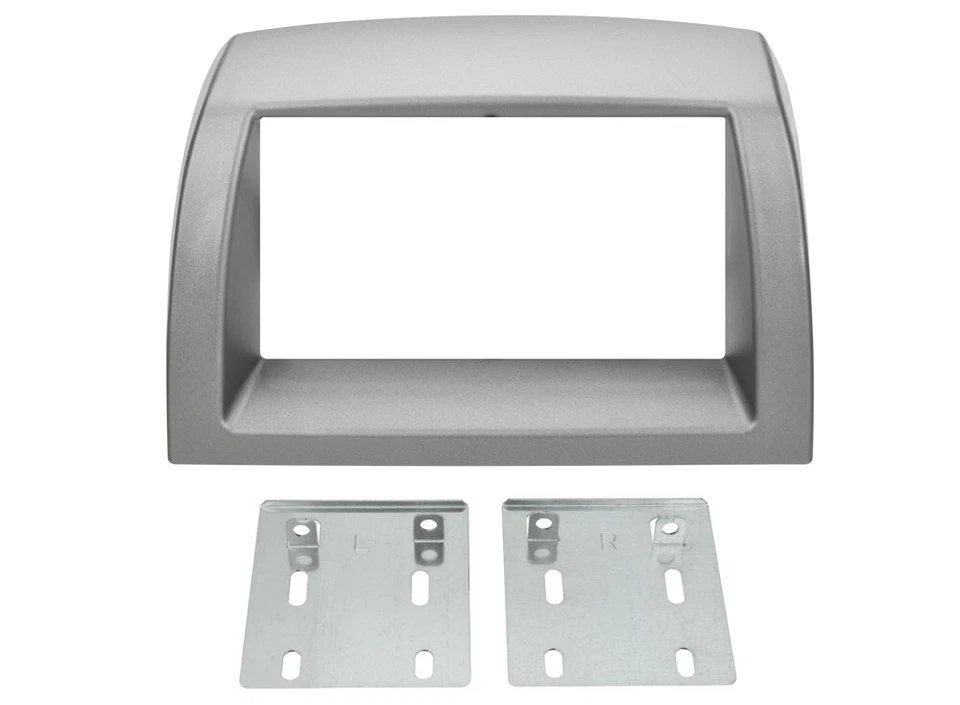 MASCHERINA AUTORADIO MONITOR KIT 2 DOPPIO DIN LANCIA YPSILON 2003>2011 ARGENTO - Immagine 1 di 1