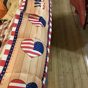 July 4th Linen Table Runner American Flag - Picture 1 of 5