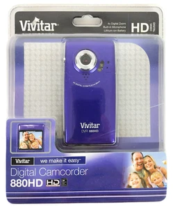 Vivitar Digital Camcorder DVR-880HD 4x Digital Zoom, Built-in Microphone, Sealed - Picture 1 of 10