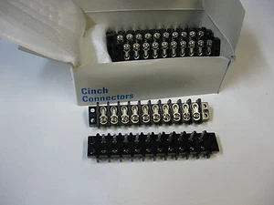 Terminal Block Strip 10 Pos Cinch 10-141Y Connector NEW - Imagen 1 de 1