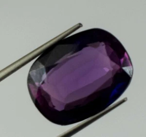 20,85 ct natürlicher ovaler lila blauer Boysenbeersaphir Edelstein zertifiziert C5231 - Bild 1 von 9