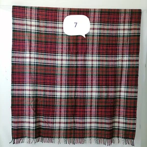 Clan Royal Of Scotland Multicolor Plaid Wool Fringe Hem Blanket Throw 49x60 - Picture 1 of 2