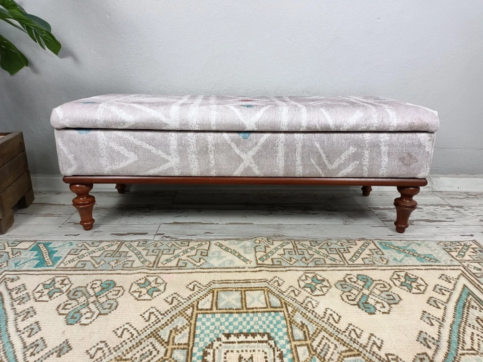 Ottoman Bench, Storage Bench, Footstool Bench, Shoe Storage, Hallway Trunk, - Image 1 of 4