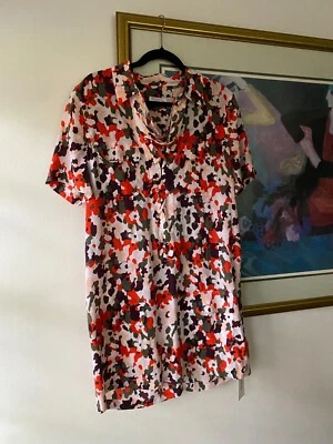 Оборудование женское цветной камуфляж 100% шелк сафари богемное мини-платье средний - Изображение 1 из 4