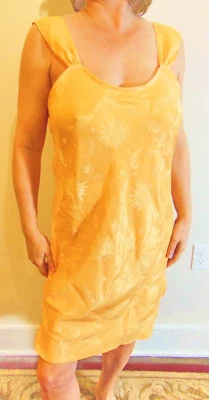 Camisola DREAMY BARBIZON ELEGANTE SEXY DOURADA ESTELAR JACQUARD CETIM CHEMISE M NOVA COM ETIQUETAS - Imagem 1 de 4