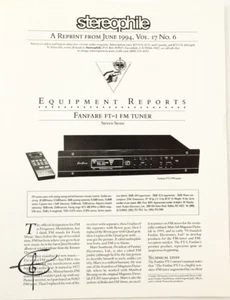 stereophile Equipment Reports Fanfare FT-I FM Tuner - Picture 1 of 3