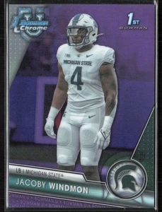 2023 Bowman University Chrome Jacoby Windmon Purple Refractor /399 - Picture 1 of 2