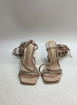 Sandalias de tacón Liliana Massima-2 con cordones de estrás nude talla 5,5 Foto 1 de 4