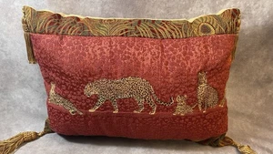 Newport Raubkatze Wandteppich 15 x 10 Zoll dekoratives Kissen Quaste Gepard Jaguar Leopard - Bild 1 von 14