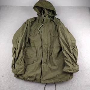 Vintage 60er Jahre Militär Feldmantel M-65 Kapuze Herren Medium - Bild 1 von 12