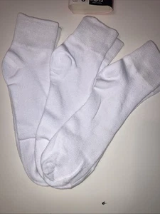 3 PAAR HERREN, 1/4 SOCKEN DÜNN weich & dehnbar, WEISS, SOCKE Größe 10-13 - Bild 1 von 2