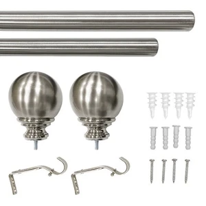 Lumi 1" Single Curtain Rod Brushed Nickel/Black/Oil - Picture 1 of 5