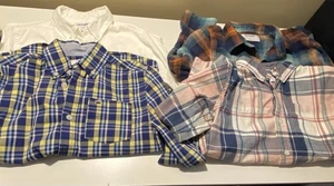 Lot Of 4 Boys Long Sleeve Button Up Shirts Size 8 Old Navy Crown & Ivy Excellent - Picture 1 of 9