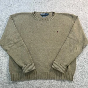 Polo Ralph Lauren Herren Pullover Rundhals XL Grün 100% Baumwolle Logo Langarm - Bild 1 von 7