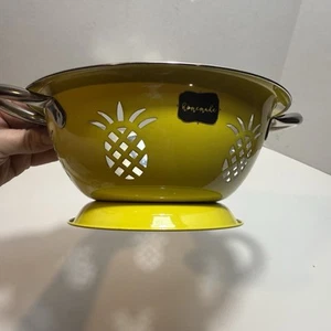 Colino smaltato giallo fatto in casa motivo ananas - Foto 1 di 9
