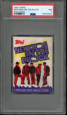 1989 Topps New Kids On The Block Wax Pack PSA 7 - Image 1 of 2