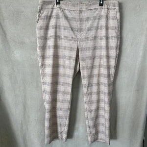 lord & taylor plus size 18 womens pink houndstooth pants kelly high Rise - Picture 1 of 5