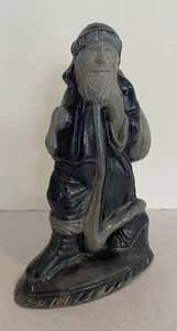 Vintage Rowe Pottery Works Salt Glaze Santa w Toy Sack 7” 1988 Christmas Holiday - Picture 1 of 17