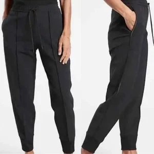 Athleta Endeavor Jogger Pants Women's Size 12 Black Drawstring Pockets - Picture 1 of 14