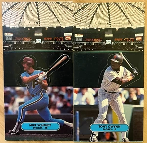 Tarjetas de béisbol Leaf All-Star Game Pop-Ups 1986 Tony Gwynn - Mike Schmidt - Imagen 1 de 4