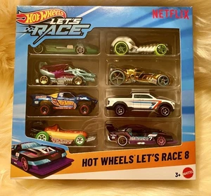 HOT WHEELS LET'S RACE 8 LIMITED COLLECTOR'S EDITION SET - NEW - NETFLIX EDITION - Picture 1 of 3