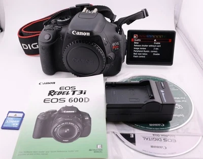 Obturador solo 5k (5%) Canon EOS Rebel T3i 600D 18.0MP Digital SLR DSLR CUERPO Foto 1 de 4
