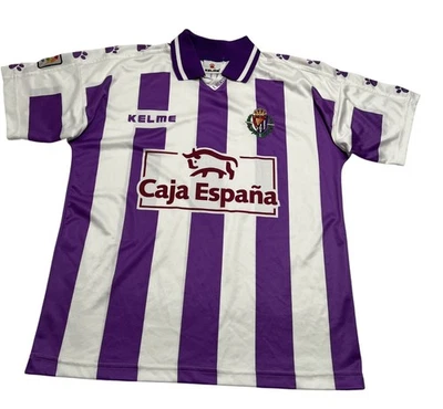 Jersey Kelme Vintage Real Valladolid en Blanco Púrpura Foto 1 de 4