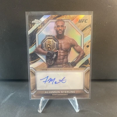 2024 Topps Chrome UFC - Aljamain Sterling - Marks of Champions Auto /150 MOC-AST - Image 1 of 2