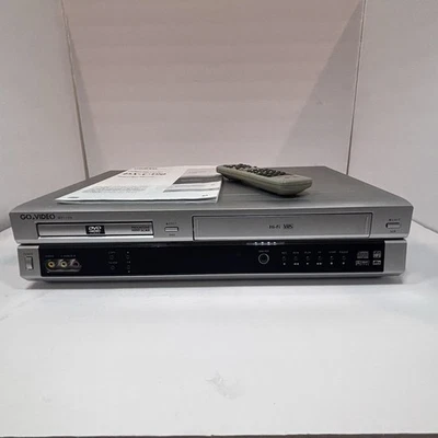 Go Video DV1130 DVD/VCR VHS Gravador Combo Hi-Fi... Remoto, Cabo e Manual do Usuário. - Imagem 1 de 4