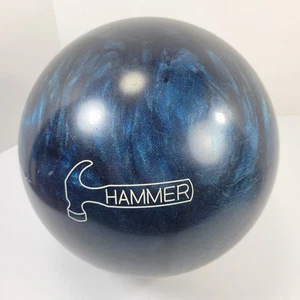 Fab Hammer palla da bowling blu glitter vortice 12 libbre 14 oz forata 8USI5898 USA - Foto 1 di 12