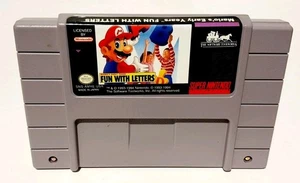 MARIO'S EARLY YEARS: FUN WITH LETTER SUPER NINTENDO SNES 1994 -PROBADO FUNCIONANDO - Imagen 1 de 4