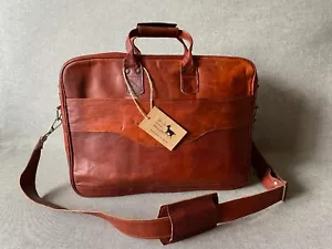 Leather Weekender Bag WE Laptop Luggage Duffel Suitcase Billy Goat Designs - Picture 1 of 10