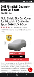 Custom Car Cover for 2016 Mitsubishi Outlander Sport - still in shipping box! - Picture 1 of 1