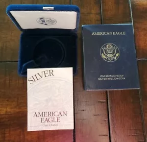 1999 Proof $1 American Silver Eagle Box & COA | No Coin - Picture 1 of 1