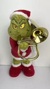 New The GRINCH 13” Animated & Musical Trombone Christmas Plush Dr Seuss (VIDEO) - Picture 1 of 13